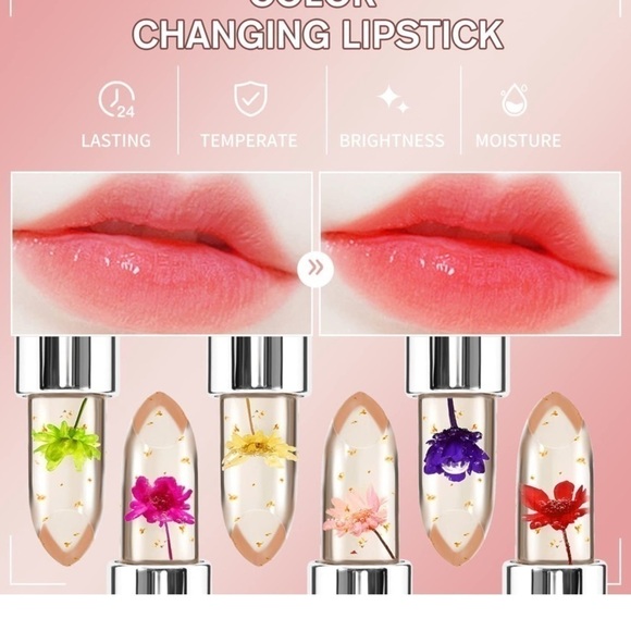 FLOWER Jelly Lipstick Set Temperature Change Moisturizer Color Change Li… - Picture 6 of 7